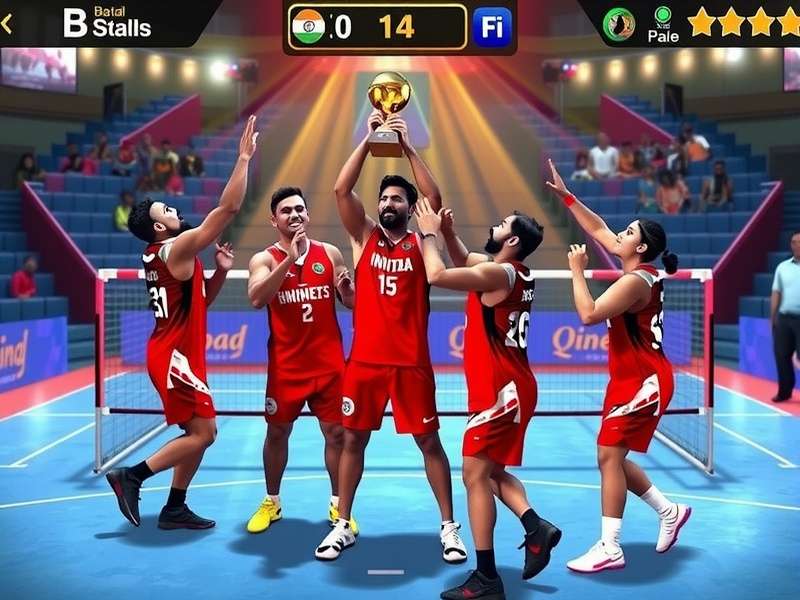 Indian Players Celebrating Victory